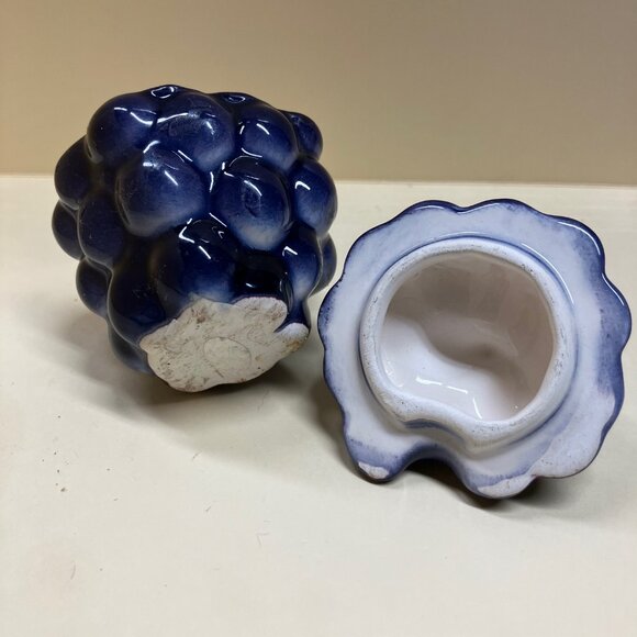 Vintage Small 2" Ceramic Condiment jars 5 pc Fruit set (no spoons) - Picture 10 of 13